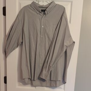 Dockers Men's Gray Casual Button-Down Shirt